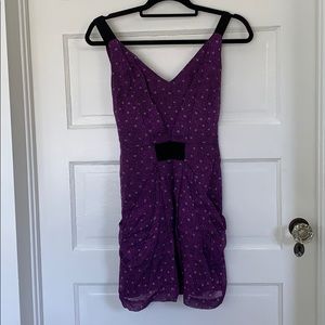 Hype Purple Print Silk Dress